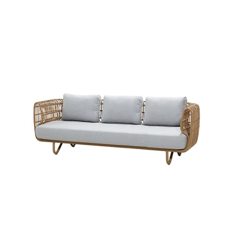 Modern Wicker Outdoor Patio Sofa No Distressing Natural Patio Sofa