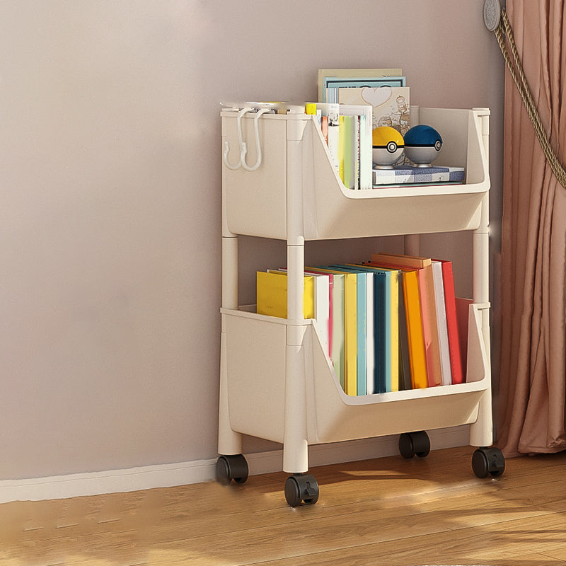 Scandinavian Book Shelf Freestanding Standard Kids Bookcase in Closed Back