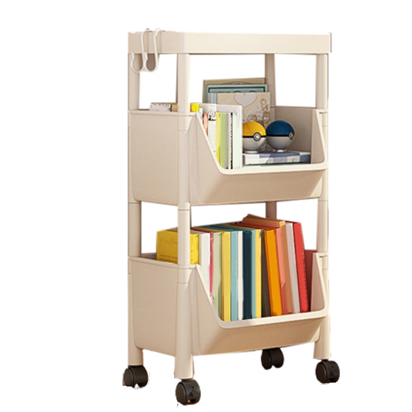 Scandinavian Book Shelf Freestanding Standard Kids Bookcase in Closed Back