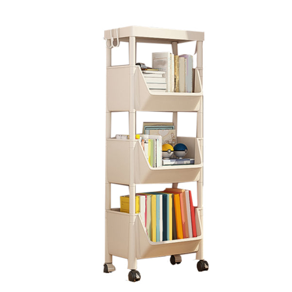 Scandinavian Book Shelf Freestanding Standard Kids Bookcase in Closed Back