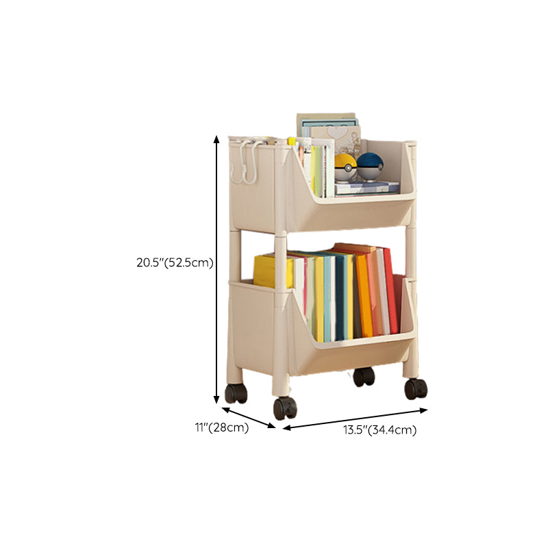 Scandinavian Book Shelf Freestanding Standard Kids Bookcase in Closed Back