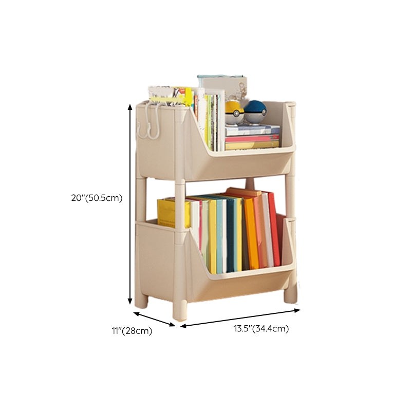 Scandinavian Book Shelf Freestanding Standard Kids Bookcase in Closed Back