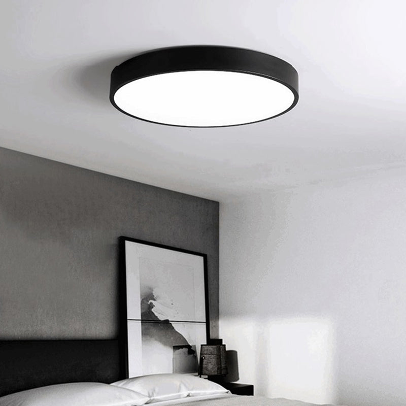 1 Light Circular Flush Mount Wall Sconce Contemporary Metal Wall Light Sconces