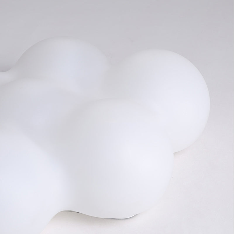 Kids Style LED Ceiling Mount Plastic Cloud Shape Flush Mount in White