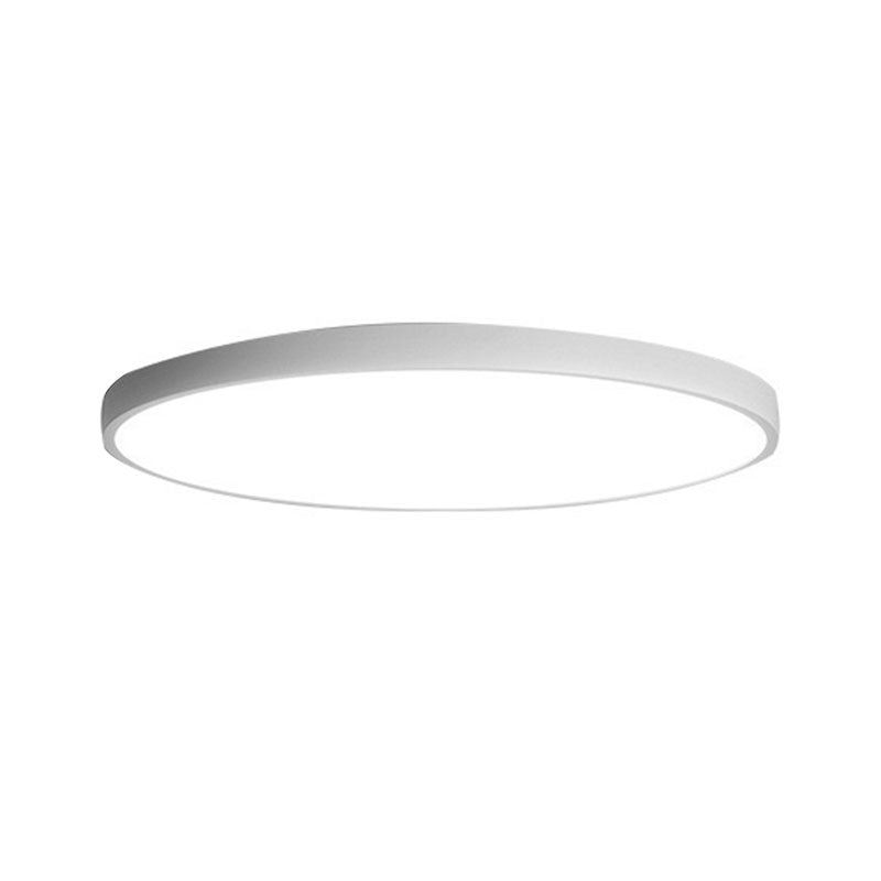 Iron and Acrylic Ceiling Flush in White Round Modernism LED Flush