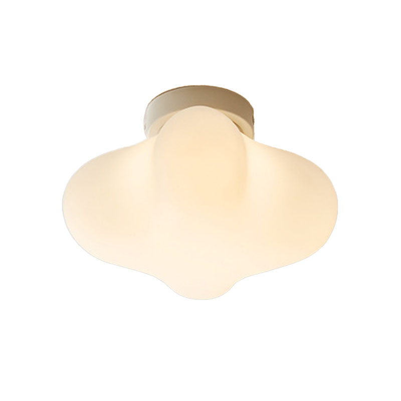 LED Ceiling Flush in Cream White Kids Style Acrylic Ceiling Flush Mount