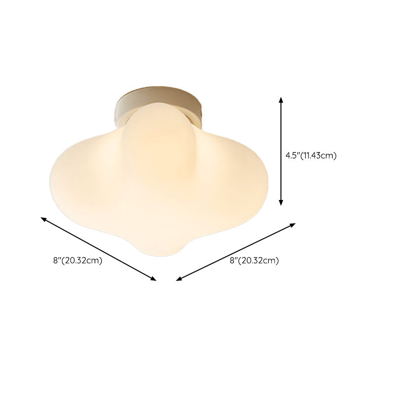 LED Ceiling Flush in Cream White Kids Style Acrylic Ceiling Flush Mount