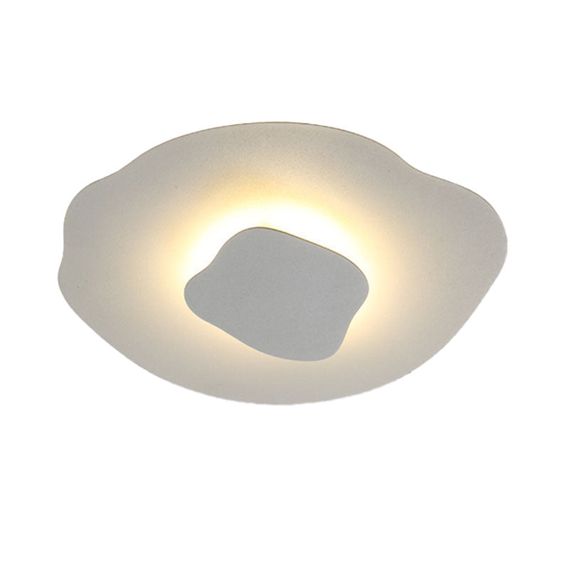 Kids Style LED Ceiling Flush Geometric Iron Flush Mount in White Finish