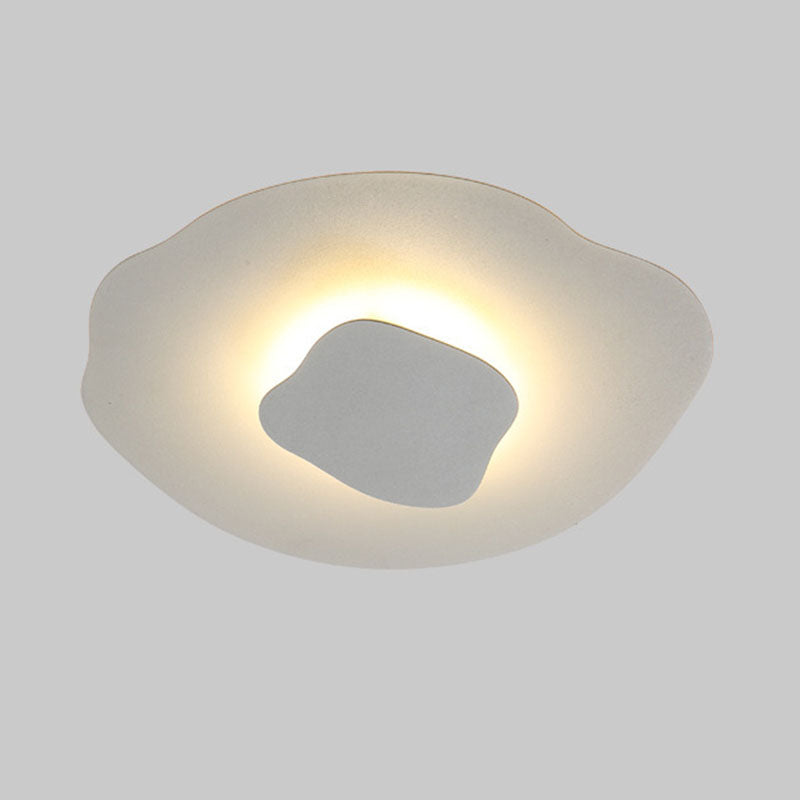 Kids Style LED Ceiling Flush Geometric Iron Flush Mount in White Finish