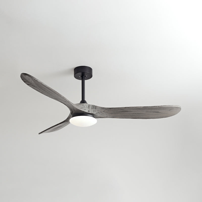 Nordic Style LED Ceiling Fan 3-Blade Fan Lighting with Wood for Bedroom