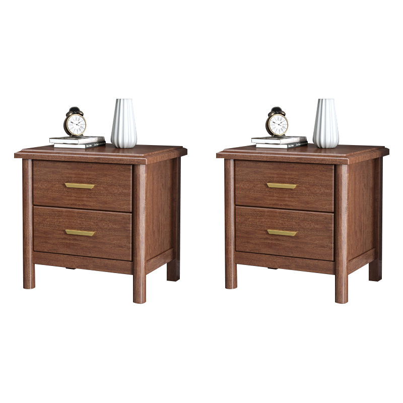 Storage Narrow Nightstand Flat Top Solid Wood Kids Bedside Table