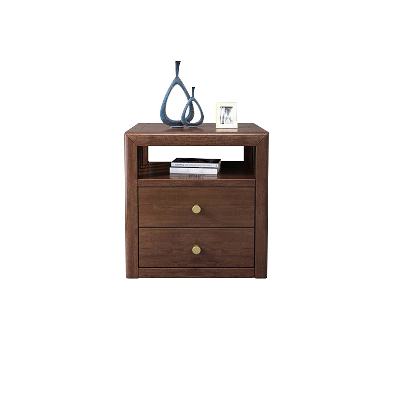 Storage Narrow Nightstand Flat Top Solid Wood Kids Bedside Table