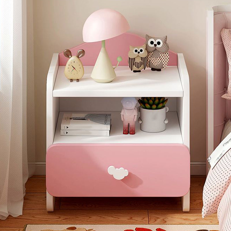 Storage Wooden Kids Nightstand Princess Narrow Kids Bedside Table