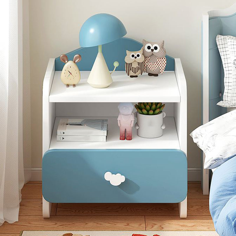 Storage Wooden Kids Nightstand Princess Narrow Kids Bedside Table