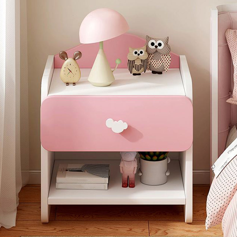 Storage Wooden Kids Nightstand Princess Narrow Kids Bedside Table