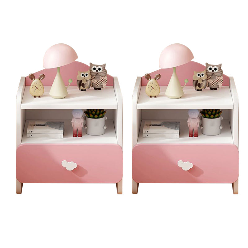 Storage Wooden Kids Nightstand Princess Narrow Kids Bedside Table