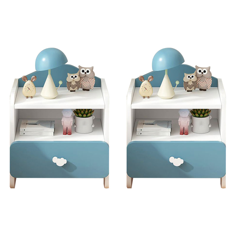 Storage Wooden Kids Nightstand Princess Narrow Kids Bedside Table