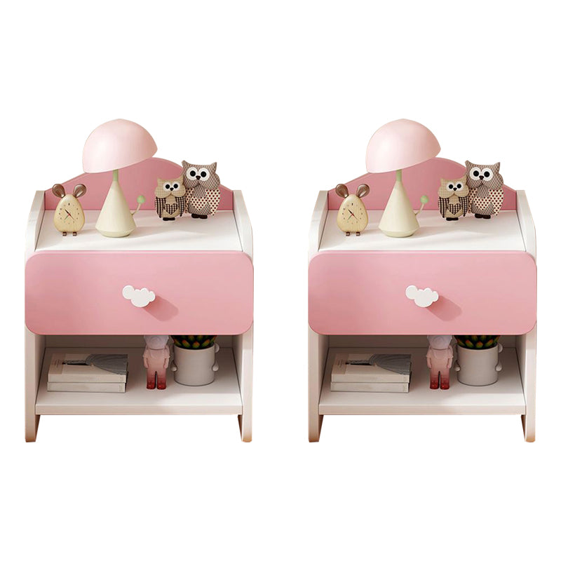 Storage Wooden Kids Nightstand Princess Narrow Kids Bedside Table