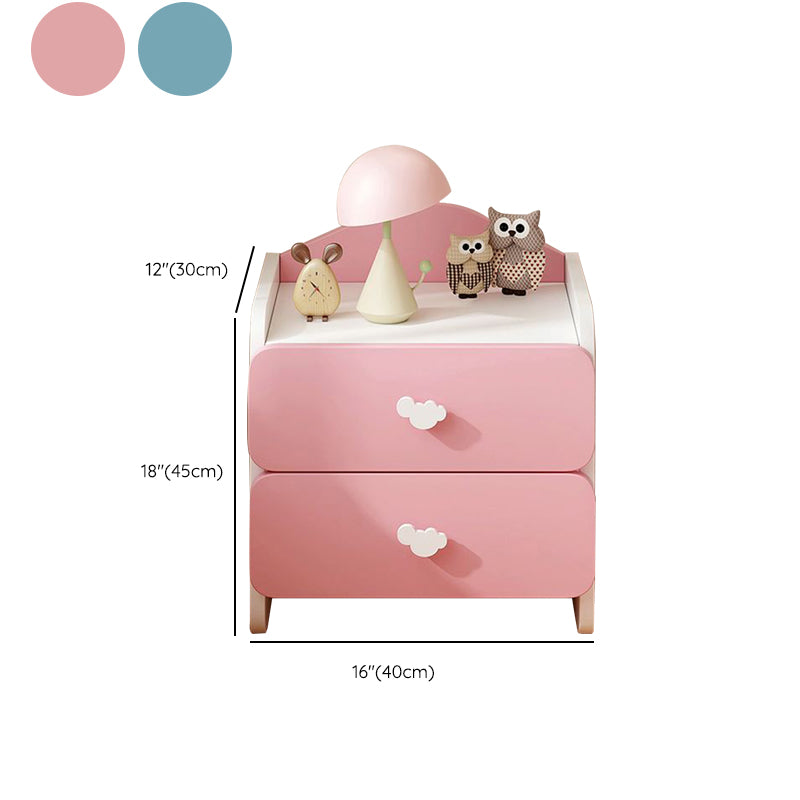 Storage Wooden Kids Nightstand Princess Narrow Kids Bedside Table