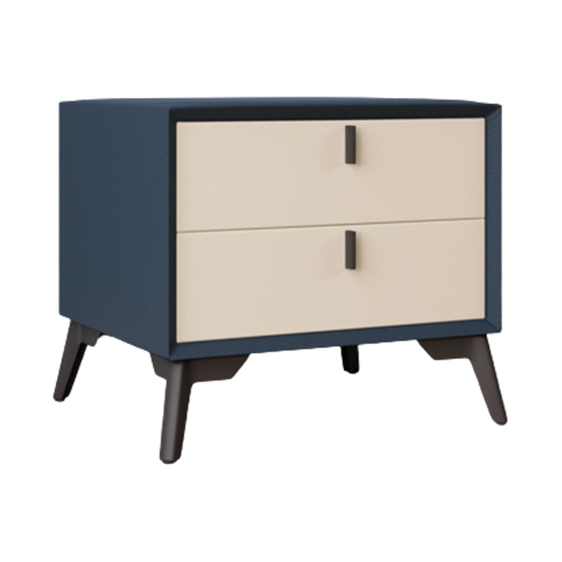 Solid Wood Bedside Table for Nursery with 2 Drawers Contemporary Nightstands