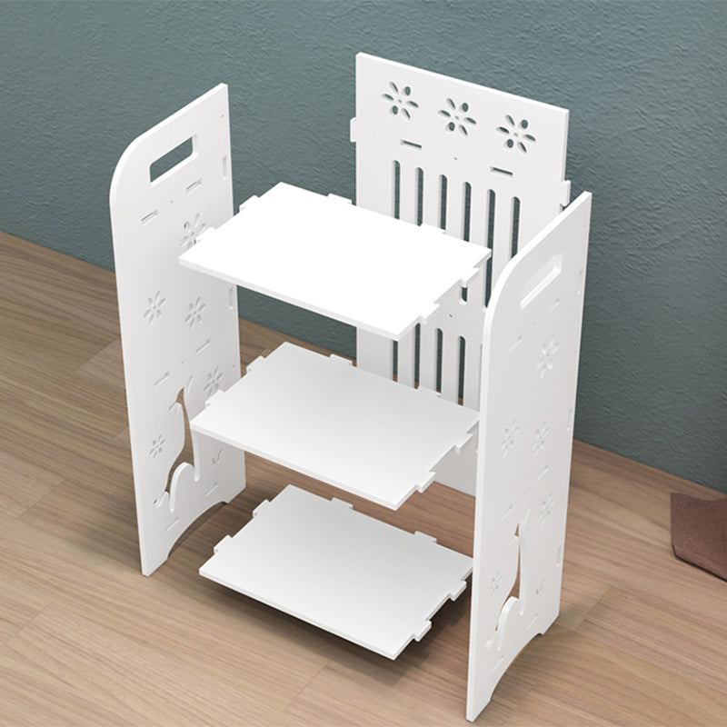 Modern & Contemporary End Table for Nursery Storage White Wooden Flat Top Animals