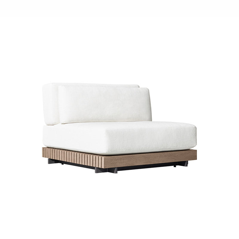 Farmhouse White Cushion Outdoor Patio Sofa/Sofa Sectional in Solid Wood