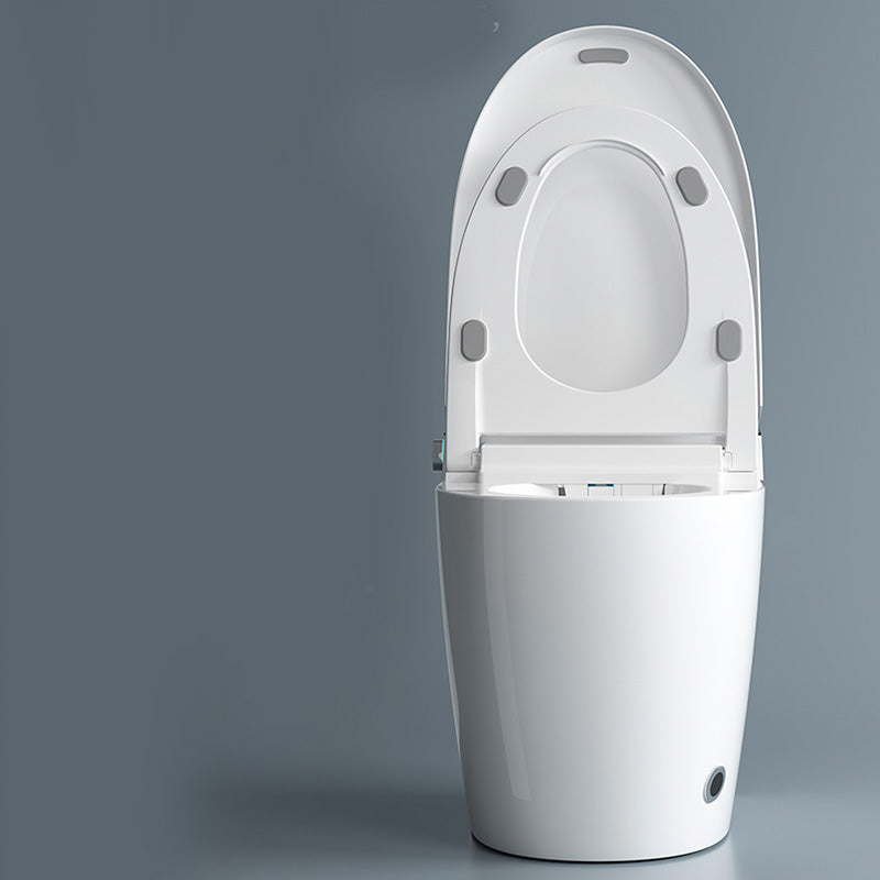 Contemporary White Floor Standing Bidet With Remote and Horizontal Spray