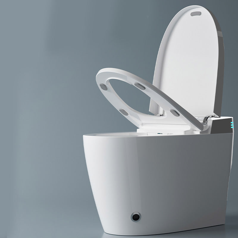 Contemporary White Floor Standing Bidet With Remote and Horizontal Spray