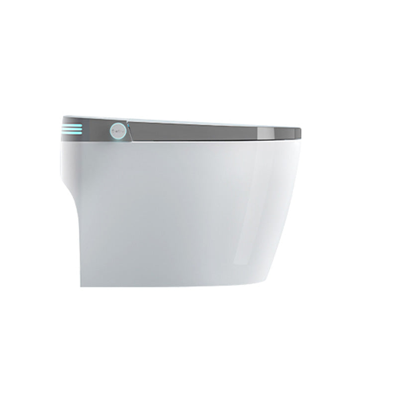 Contemporary White Floor Standing Bidet With Remote and Horizontal Spray