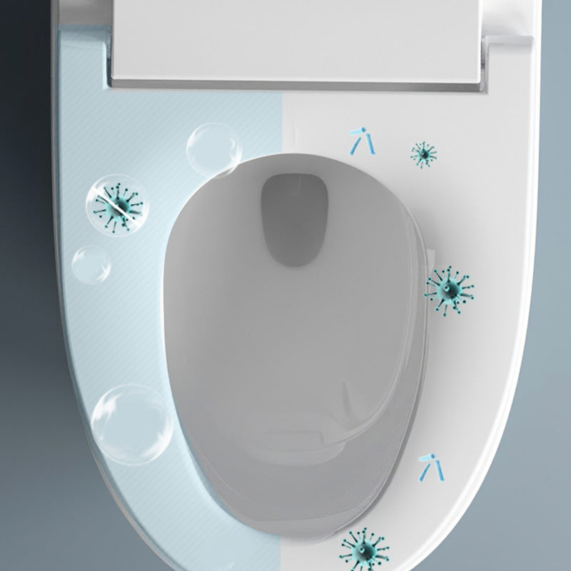 Contemporary White Floor Standing Bidet With Remote and Horizontal Spray