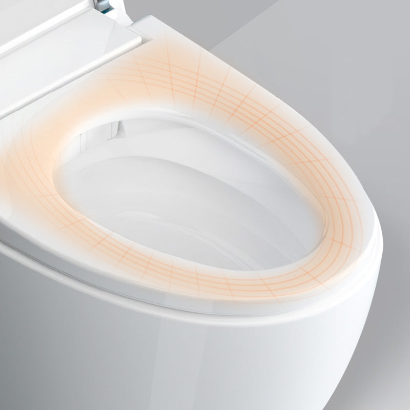 Contemporary White Floor Standing Bidet With Remote and Horizontal Spray