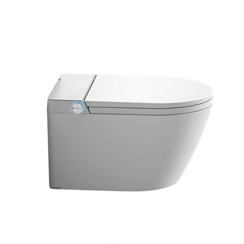 Contemporary Wall Hung Toilet Set in White Finish with Heated Seat