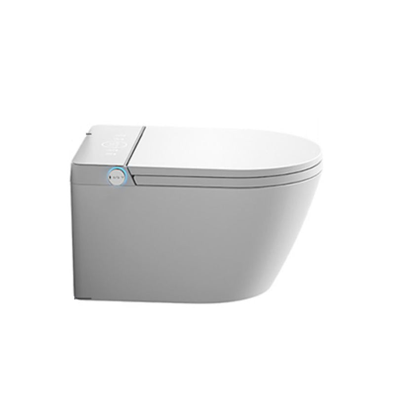 White Wall Hung Toilet Set with Warm Air Dryer and Water Pressure Control