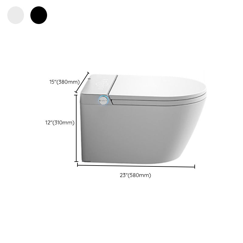 White Wall Hung Toilet Set with Warm Air Dryer and Water Pressure Control