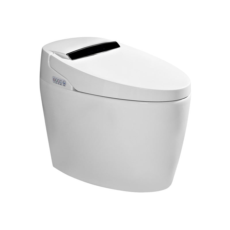 White Floor Standing Bidet in Elongated with Warm Air Dryer Vitreous China Bidets