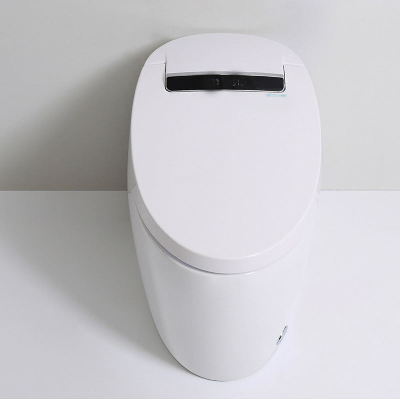 White Floor Standing Bidet in Elongated with Warm Air Dryer Vitreous China Bidets