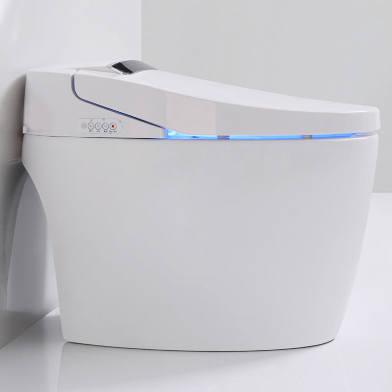 White Floor Standing Bidet in Elongated with Warm Air Dryer Vitreous China Bidets