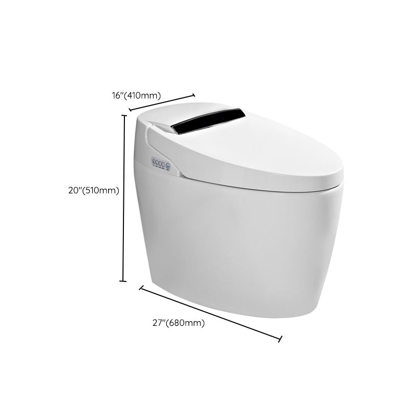 White Floor Standing Bidet in Elongated with Warm Air Dryer Vitreous China Bidets