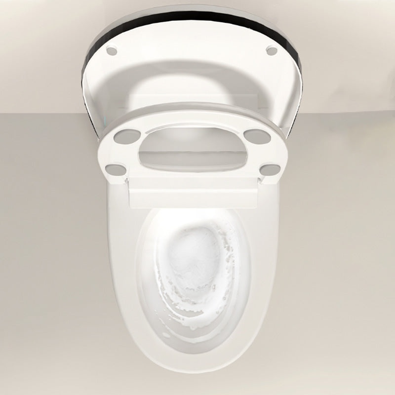 Elongated White Floor Standing Bidet with Heated Seat and Remote Control Included