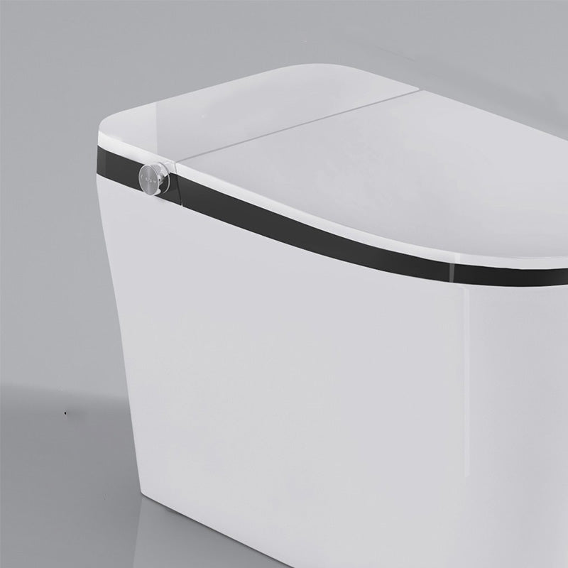 Elongated White Floor Standing Bidet with Heated Seat and Remote Control Included