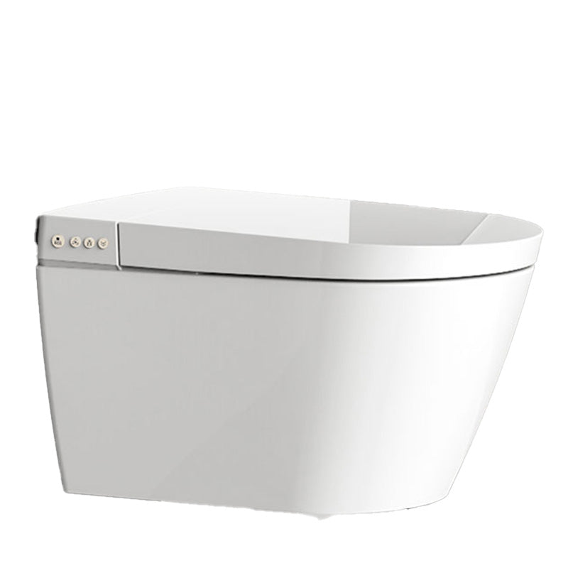 Contemporary Wall Hung Toilet Set Finish with Heated Seat in White