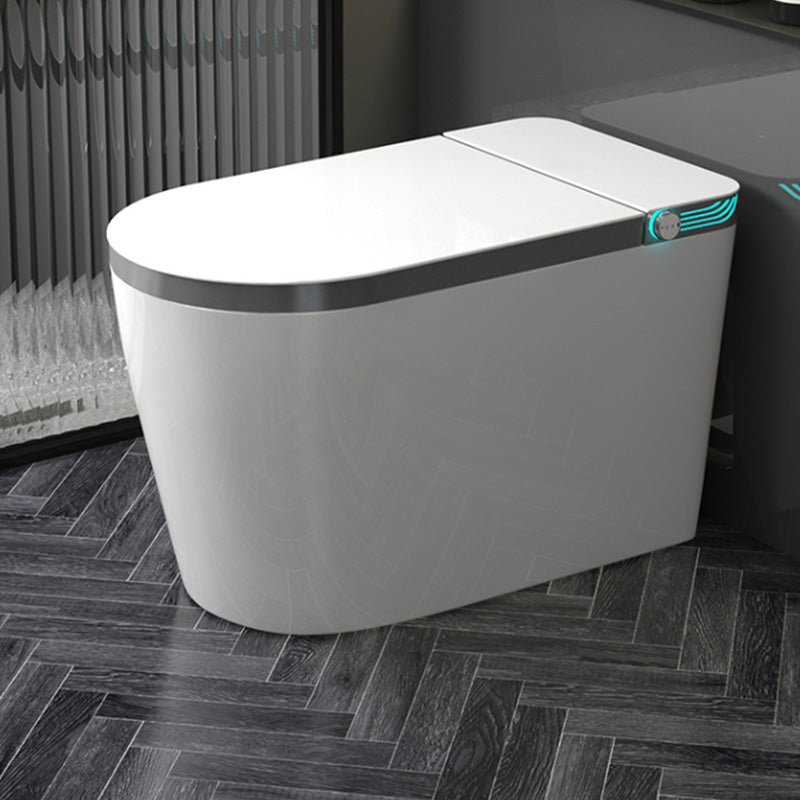 Contemporary White Elongated Floor Standing Bidet With Bidet And Seat