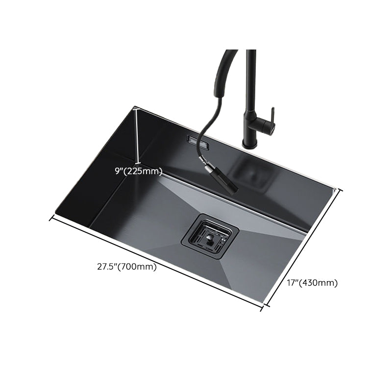 Noise-cancelling Design Kitchen Sink Stainless Steel Undermount Rectangle Kitchen Sink