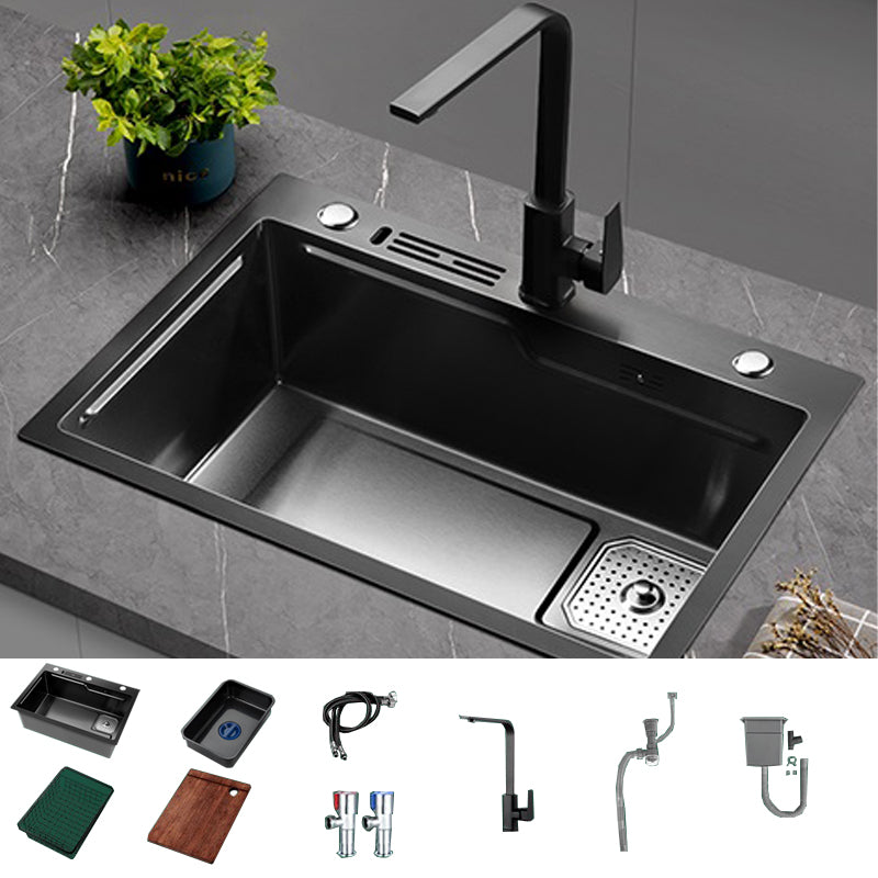 Noise-cancelling Design Kitchen Sink Stainless Steel Drop-In Kitchen Sink