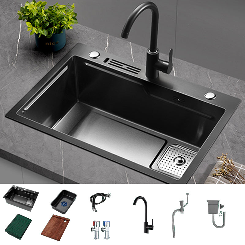 Noise-cancelling Design Kitchen Sink Stainless Steel Drop-In Kitchen Sink