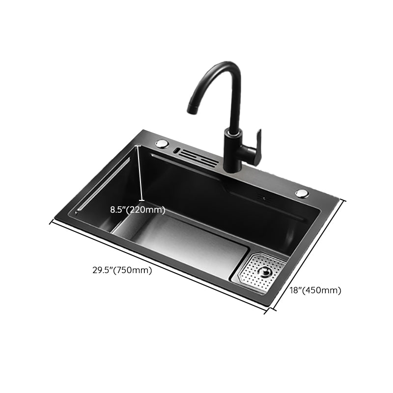 Noise-cancelling Design Kitchen Sink Stainless Steel Drop-In Kitchen Sink