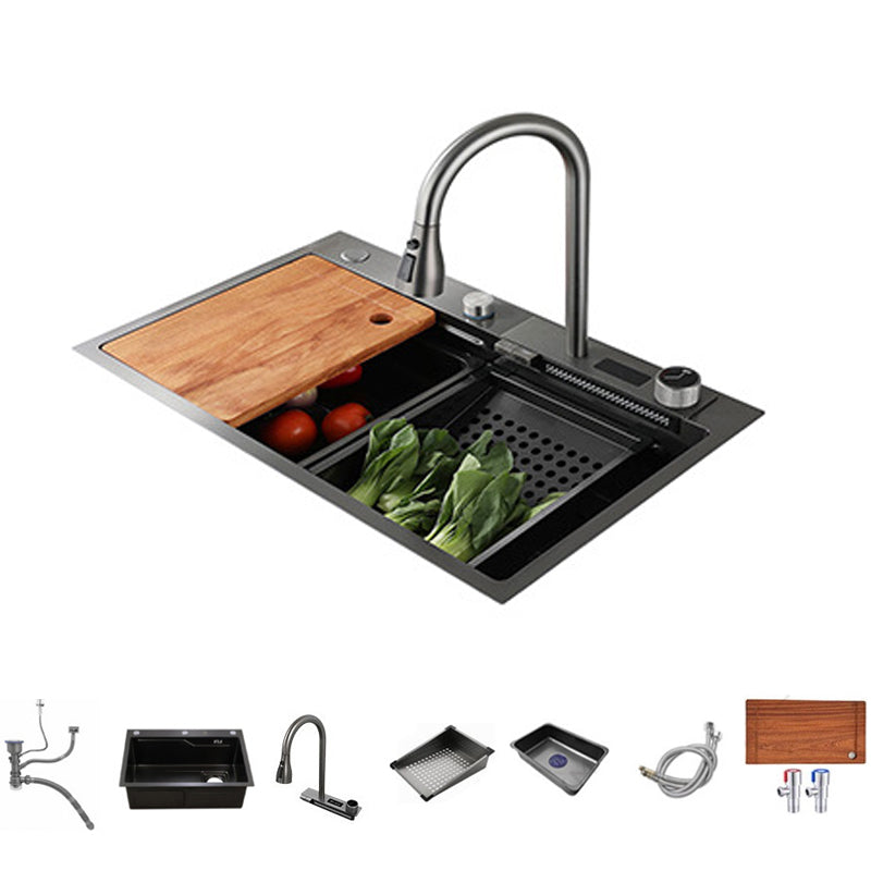 Stainless Steel Kitchen Sink Rectangular Shape Kitchen Sink with Drain Strainer Kit