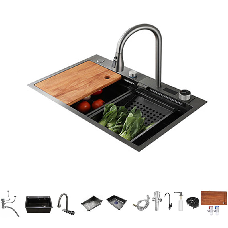 Stainless Steel Kitchen Sink Rectangular Shape Kitchen Sink with Drain Strainer Kit