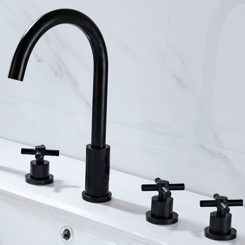 Modern Roman Tub Faucet Set Copper Deck-Mount with Handles Bathtub Faucet