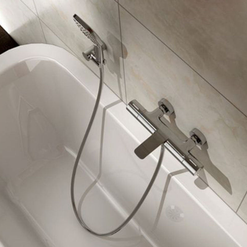 Modern Tub Filler Trim Copper Wall Mounted with Handshower Waterfall Tub Filler